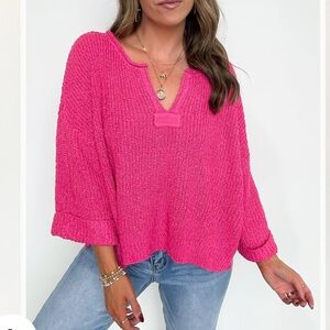 Chic Soul Women's Pink Knit Top Size 1X